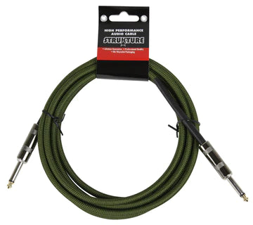 10ft Instrument Cable, 6mm Woven - Military Green SC10MG