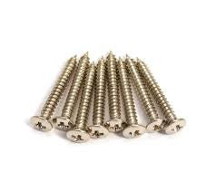 Pack of 8 Nickel Humbucking Ring Screws