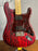 Fender Limited Edition Sandblasted Ash Stratocaster 2014- Crimson Red Transparent