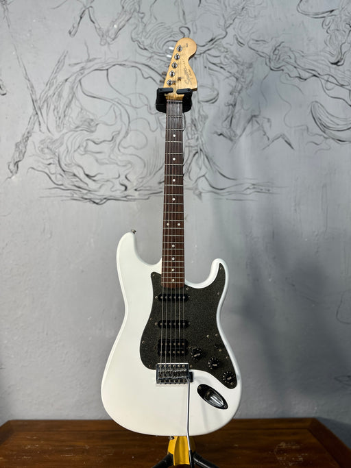 Squier FSR Affinity Series Stratocaster HSS Electric Guitar, Laurel FB, Olympic White