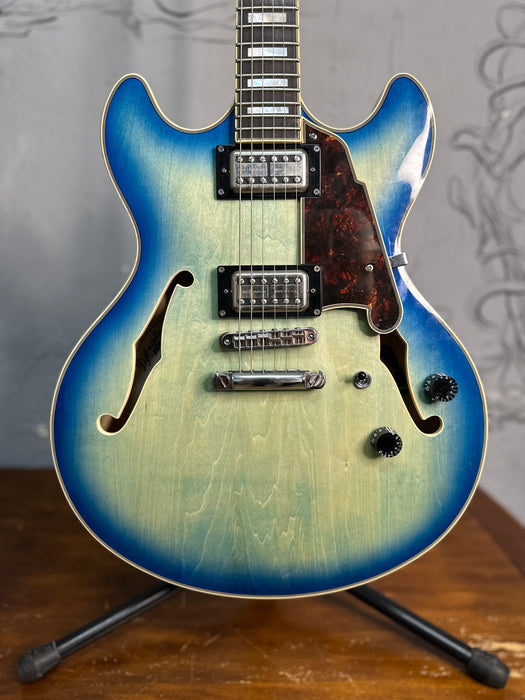 D'Angelico Premier DC XT Semi-hollowbody- Blue Burst USADA
