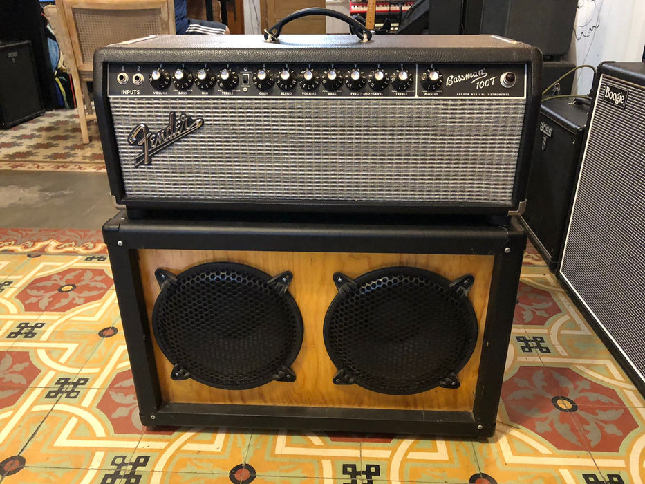 Fender Bassman 100T 100-Watt Tube Cabezal + Gabinete 2 Bocinas USADOS