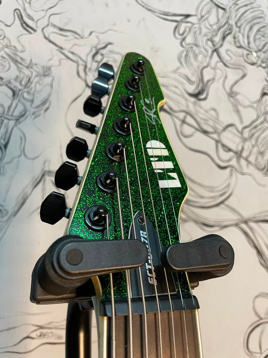 ESP LTD SCT-607B Stephen Carpenter Signature 7 Green Sparkle
