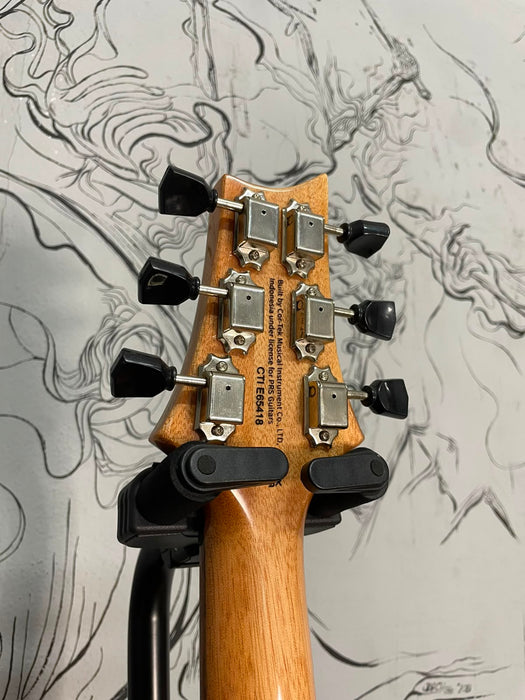 PRS Guitars SE Custom 24-08 Quilt Faded Blue con puente Stoptail