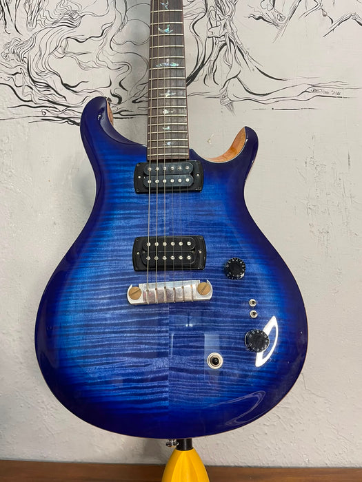 PRS Guitars SE Custom 24-08 Quilt Faded Blue con puente Stoptail