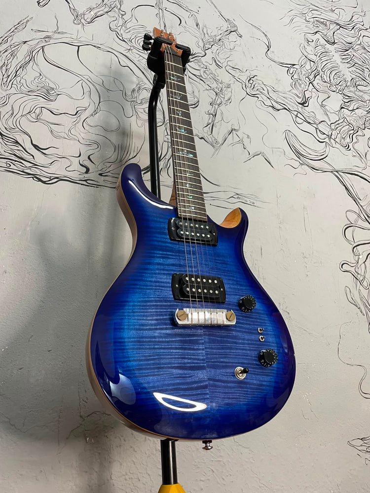 PRS Guitars SE Custom 24-08 Quilt Faded Blue con puente Stoptail