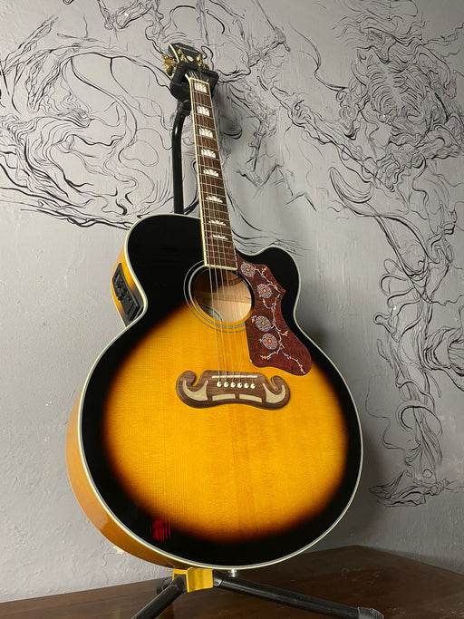 Epiphone J200 EC STUDIO Tobacco Burst con case gator