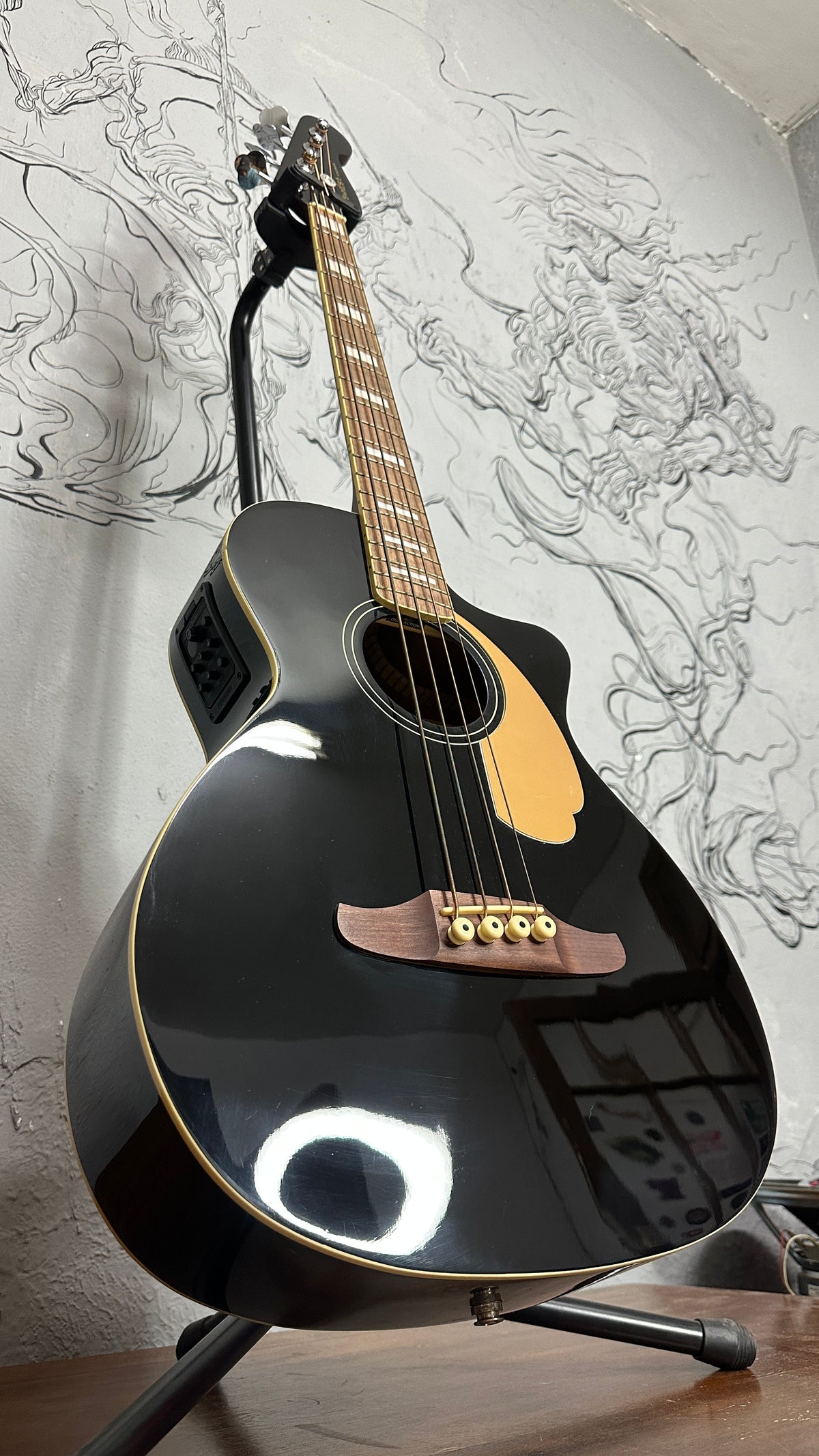 Fender Kingman Acoustic Bass Jetty Black — Pepis Music - The