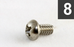 GS-0368-005 Pack of 8 Stainless Blade Switch Screws